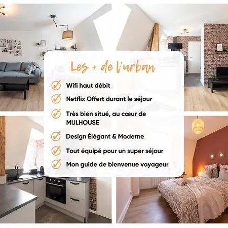 Monsejourcosy - L'urban - Cosy - Netflix Апартаменты Мюлуз